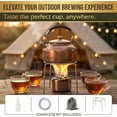 thumbnail image 4 of High-Power Portable Mini Outdoor Spirit Burner & Alcohol Stove, Ultralight Brass & Aluminum Backpacking Stove with Stable Stand & Leak-Proof Seal, Compact Camping Burner for Hiking Survival (B-Copper, 4 of 9