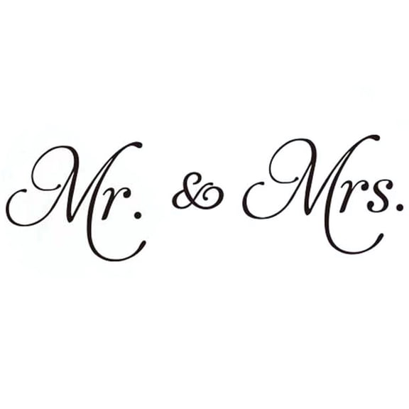 Mr Mrs Wall Sticker Love Motto Modern Room Art Decor Decal Backdrop