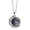 Silver, variant on Unisex Rotatable Dragon Eye Hollow Moon Pendant Long Chain Necklace Jewlery