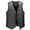 Black, variant on Leather Vest Men Fall Winter Warm Casual Button Front Sleeveless Jacket Line Motorcycle Waistcoat Gilet