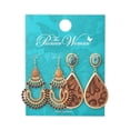 thumbnail image 2 of The Pioneer Woman Gold-Tone Semi-Precious Inset Chandelier and Teardrop Earring Set, 2 of 8