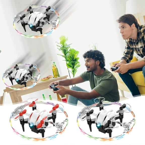 Viflosae Boys Toys Age 4-6 Christmas Gift for Kids 2025 Mini Remote Control Kids Drone - 360 Flip 90 Flight with Rotating Lights and Crash Gift for Anniversary, Birthday, Christmas