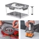 thumbnail image 4 of Organizador de plástico transparente para almacenamiento de alimentos, resistente a la humedad, con tapa para sellador al vacío Gris 2.5L, 4 of 9