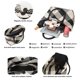 thumbnail image 3 of Bolso tejido BOYATU de piel vegana para mujer, blanquecino y negro, 3 of 9