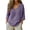 Purple, variant on Tops for Women Shirts for Women Cotton Linen Shirts Casual Womens V Neck Henley 3/4 Sleeve Button Down Tops Summer Lightweight Breathable Gauze Shirts,Purple,XXXXL