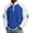 Blue, variant on UTSJKR Men's Stand Collar Color Block Waffle Knit Half-Zip Pullover, Casual Sweater Top, Fall Winter Daily Street Outdoor Warm Wear Purple S