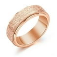thumbnail image 4 of Men's 6MM Blue/Black/Rose Gold/Rainbow Spinner Band Stainless Steel Ring Sz 5-12, 4 of 9
