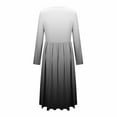 thumbnail image 6 of Roncen Swing Dress for Women, Long Sleeve Round Neck Fit & Flare Dress, Relaxed Casual Midi, 6 of 6