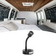 thumbnail image 4 of Lampe de Lecture LED pour RV, Projecteur de Chevet DC12 à 24V pour Yacht Argent, Noir, 4 of 7