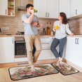 thumbnail image 6 of 2-Piece Kitchen Rugs Set Non-Slip Mats Carpet Floor for Kitchen, Bathroom (19.7"x27.6" & 19.7"x47.2") Santa Claus Sitting in Chair, 6 of 7