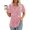 Pink, variant on Oalirro Womens Shiny Tops Ruffle Sleeve Shirts for Women Round Neck Loose Fit Casual Tee Tunics