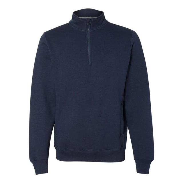 Russell Athletic Dri Power Quarter-Zip Cadet Collar Sweatshirt, 2XL, Navy