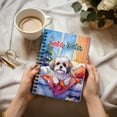 thumbnail image 3 of Watercolor Hello Winter Shih Tzu Chill Christmas Welcome Spiral Bound Journal Lion Dog Lover Gifts 5x7in Spiral Notebook - 00016, 3 of 5