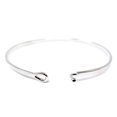 thumbnail image 4 of Me Plus Inspirational Wifey Positive Message Engraved Thin Bangle Hook Bracelet (Silver, Brass), 4 of 4