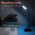 thumbnail image 2 of Lámpara de lectura con abrazadera para cama, lámpara con abrazadera de 36 LED, lámpara de libro recargable por USB con 5 temperaturas de color, 2 of 5