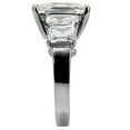 thumbnail image 5 of Womens Rings High polished (no plating) Stainless Steel Ring with AAA Grade CZ in Clear TK007, 5 of 5
