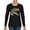 Black, variant on Dean Russo Raptor Animal Lover Womens Graphic Long Sleeve T-Shirt, Black, X-Large