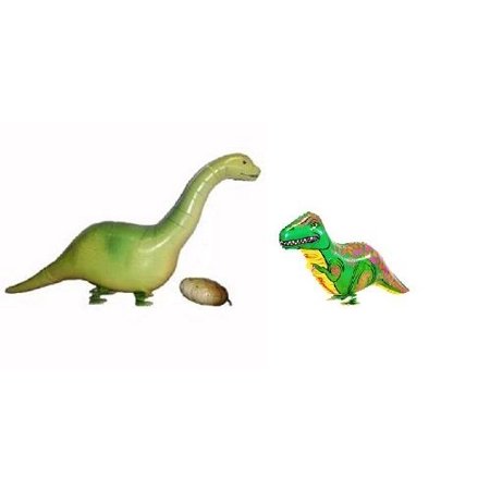 MY BALLOON STOREĀ® TM SET OF 2 DINOSAUR WALKING BALLOONS AIR WALKER DINO ANIMAL PETS HELIUM PARTY DECOR FUN