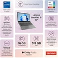 thumbnail image 5 of Restored Lenovo IdeaPad 3 Laptop 2023, Intel 10-Core i7-1255U, 15.6" FHD IPS Touchscreen, Intel Iris Xe Graphics, 16GB DDR4 512GB SSD, Backlit Keyboard, Windows 11 Home, Artic Grey, 5 of 5