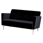 Angle View: Memphis Sofa/Loveseat-Upholstery:Black