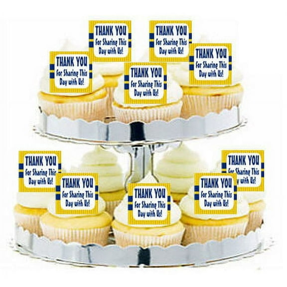 24pk Thank you for sharing this special Day Edible Cupcake Decoration Toppers / Picks