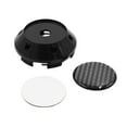thumbnail image 3 of Car Black Carbon Fiber Pattern 68mm Dia 6 Clips Wheel Tyre Center Hub Cap Cover 2pcs, 3 of 3