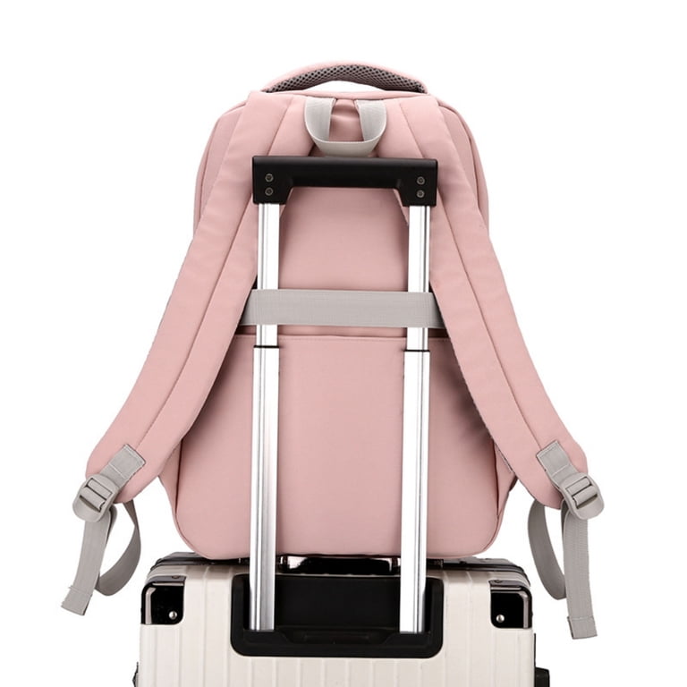 Tyethy School Backpack for Girls, 15.6" Laptop, Pink Rabbit Design photo 4