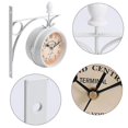 thumbnail image 3 of Wrought Iron Clock Vintage Decorative Double-sided Wall Clock, 3 of 4