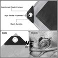 thumbnail image 5 of Heavy Duty Poly Tarp 6.6' x 9.8', 12 Mil Waterproof PE Tarpaulin with Grommets - UV Resistant & Tear Resistant, Multipurpose Protective Cover for Canopy Pool RV Camping Tent, Silver/Black, 5 of 8