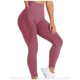 thumbnail image 1 of Gibobby Pantalones de Casuales Pantalones de color de nieve sin costuras para mujer Pantalones de yoga sin costuras Jacquard Pantalones recortados de fitness Yoga(Rosa， XS), 1 of 4