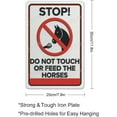 thumbnail image 2 of Do Not Touch Or Feed The Horses Retro Tin Sign 8"x12" - Indoor & Outdoor Safety Warning Decor, Durable Tin for Farm Stable, 2 of 7