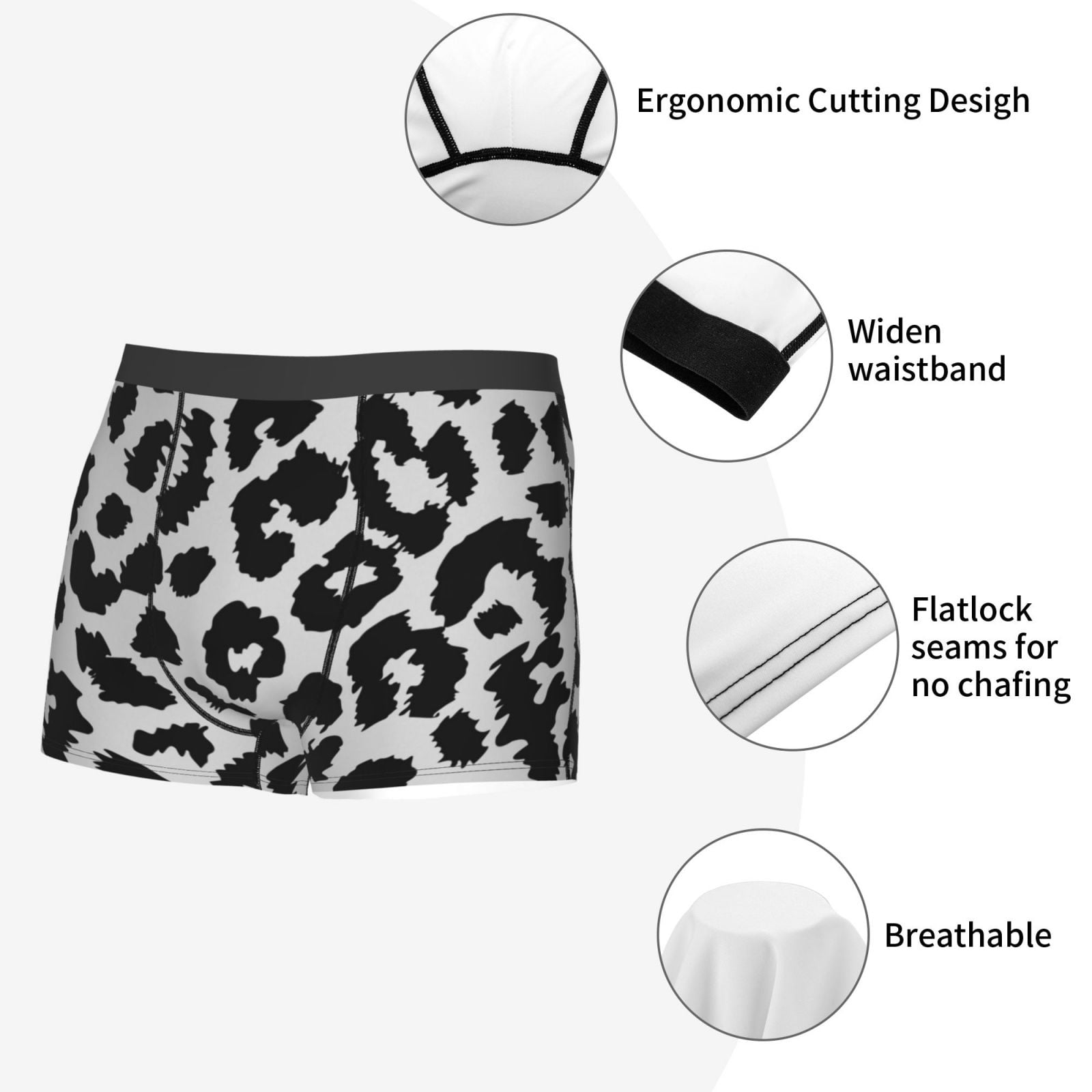 Kll Similar To Leopard Print Men'S Cotton Boxer Briefs Underwear-Xx-Large 