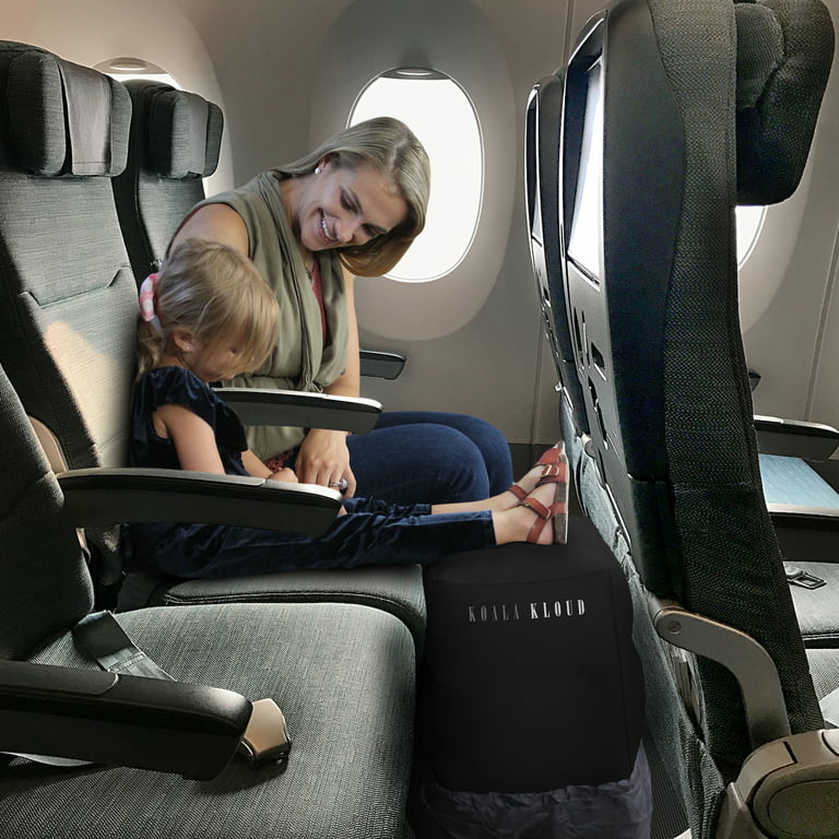 Black, Inflatable Tool Not Included Travel Footrest - Inflatable Footrest  Kids Airplane Bed Sleeping Flight Leg Pillow Adjustable 3 Tier Height  Perfect for Airplane Train Car and Office Inflatable Travel Footrest Kids