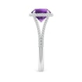 thumbnail image 3 of ANGARA Natural 1.7 Ct. Amethyst Solitaire Ring in Sterling Silver for Women (Ring Size: 3.5), 3 of 10