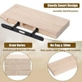 thumbnail image 5 of Floating Shelves for Wall Set of 3-Rustic Brown Solid Wood Wall Mounted Shelves,16" Long x 7" Deep x 1.6" Thick,Heavy Duty Shelving for Bedroom, Living Room, Kitchen, Bathroom (16inch), 5 of 8