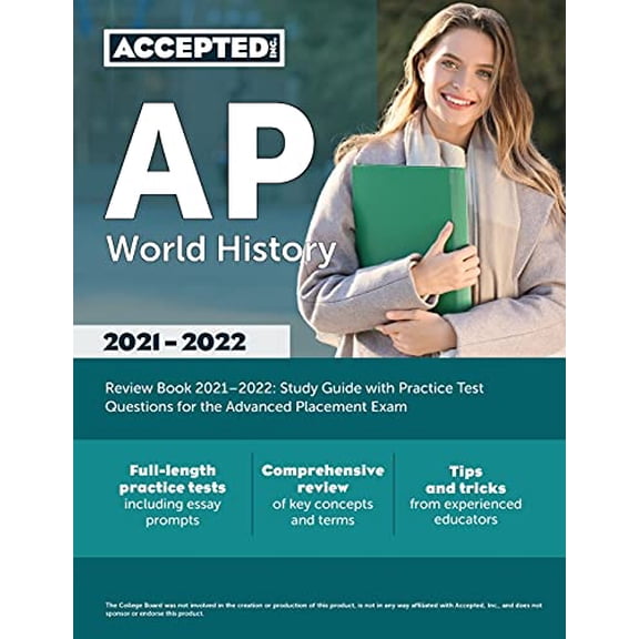 Pre-Owned AP World History Review Book 2021-2022: Study Guide with Practice Test Questions for the Advanced Placement Exam (Paperback) 1635309816 9781635309812