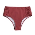 thumbnail image 1 of PEASKJP Womens Swim Briefs Tummy Control Swimsuit Strappy Swim Bottom, Red XL, 1 of 3