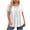 White, variant on cocolona Womens Pleated Cute Plus Size Tops Crew Neck Short Sleeve Loose Shirts Casual Flowy Tunic Gradient Blouses