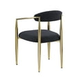 thumbnail image 4 of Woker Dining Chairs Set of 2, Mid-Century Modern Dining Chairs, Kitchen Dining Room Chairs, Round Boucle Backrest Sherpa Dining Chair with Black Metal Legs, 4 of 5