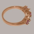 thumbnail image 4 of LBG British Made 9k Rose Gold Natural Ruby & Opal October Birthstone Womens Anniversary Ring - 33 size options - Size 12, 4 of 7