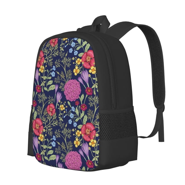 Balery Floral Mochila para hombre y mujer - Tela Oxford 600D resistente - Gran capacidad, resistente al agua, ideal para la escuela, viajes y senderismo