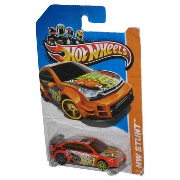 Hot Wheels HW Stunt (2012) Orange '08 Ford Focus Toy Car 84/250 - (Card Minor Wear)