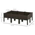 Outsunny Elevated SelfWatering 6 Piece Raised Garden Bed Kit with