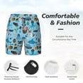 thumbnail image 3 of Yiaed Animal Pirate Print Mens Swim Trunks Bathing Suit Compression Liner Beach Swim Shorts Swimwear Quick Dry Zipper Pocket No-Chafing Board Short-3X-Large, 3 of 6
