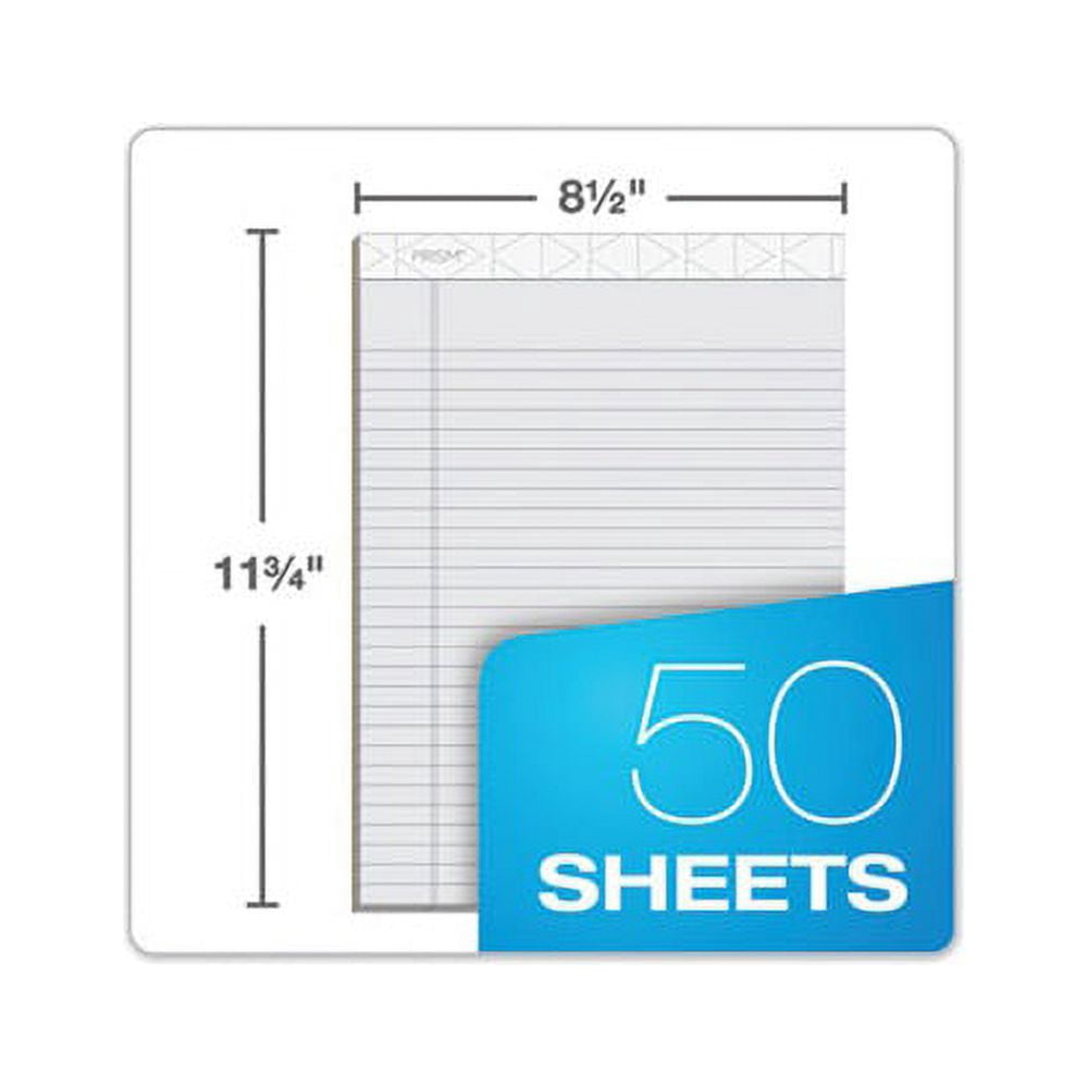 Prism  Writing Pads Wide/Legal Rule, 8.5 x 11.75, Pastel Gray, 50 Sheets, 12/Pack