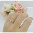 thumbnail image 4 of Full Eternity Stackable Band 2.6mm Tarquise Cubic Zirconia Rose Tone 925 Sterling Silver, Size 7, 4 of 7