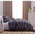 thumbnail image 3 of Floral Duvet Cover Set Cornflower Black Queen, 3 of 8