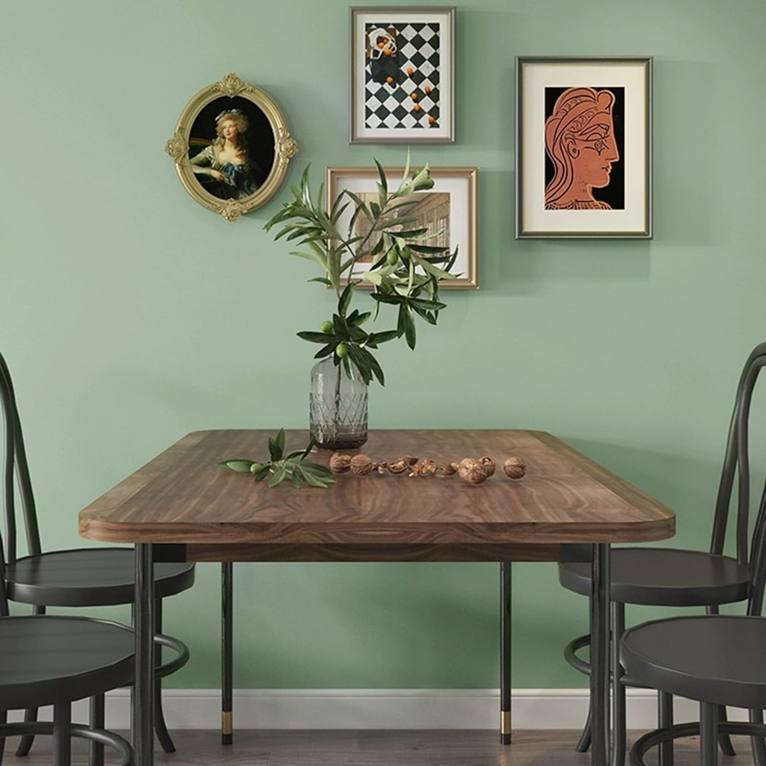 Sage Green Peel and Stick Wallpaper Solid Sage Green Contact Paper A Set of 15.7"x236" Matte Self Adhesive Waterproof Vinyl Roll for Wall Coverings,Cabinets,Countertops,Bedroom,Kitchen