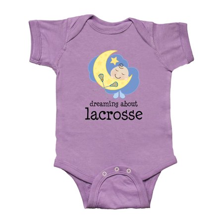 

Inktastic Lacrosse Baby Dream About Gift Baby Boy or Baby Girl Bodysuit