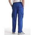 thumbnail image 6 of Men's Cargo Sweatpants Open Bottom Fleece Hiking Jogger Cargo Sweatpants for Men with Pockets, 6 of 7